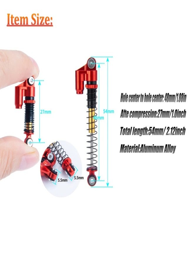 RCLIONS ممتص صدمات RCLIONS RC قابل للتعديل 48 مم لجميع سيارات الزحف RC بمقياس 1:24 من طراز Axial SCX24 Deadbolt Base Camp Gladiator - Image 2